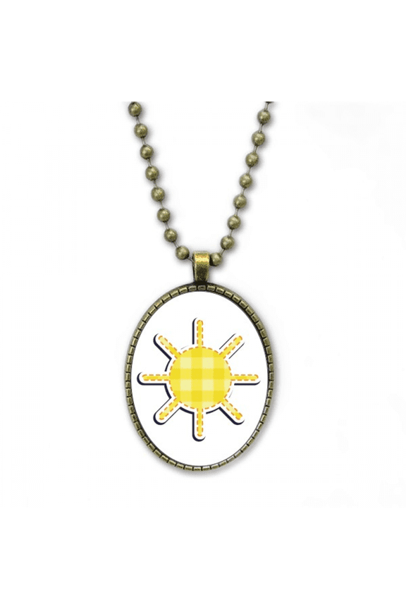 universe alien monster sun necklace vintage chain bead pendant jewelry collection