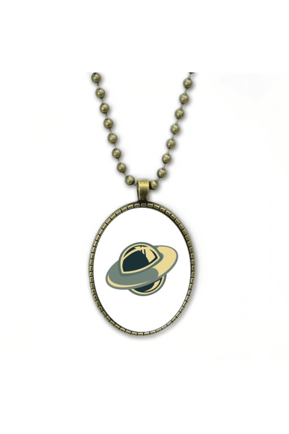 universe alien monster ufo necklace vintage chain bead pendant jewelry collection