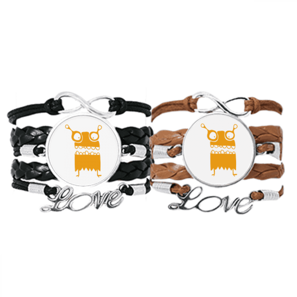 universe alien monster yellow creature bracelet hand strap leather ...