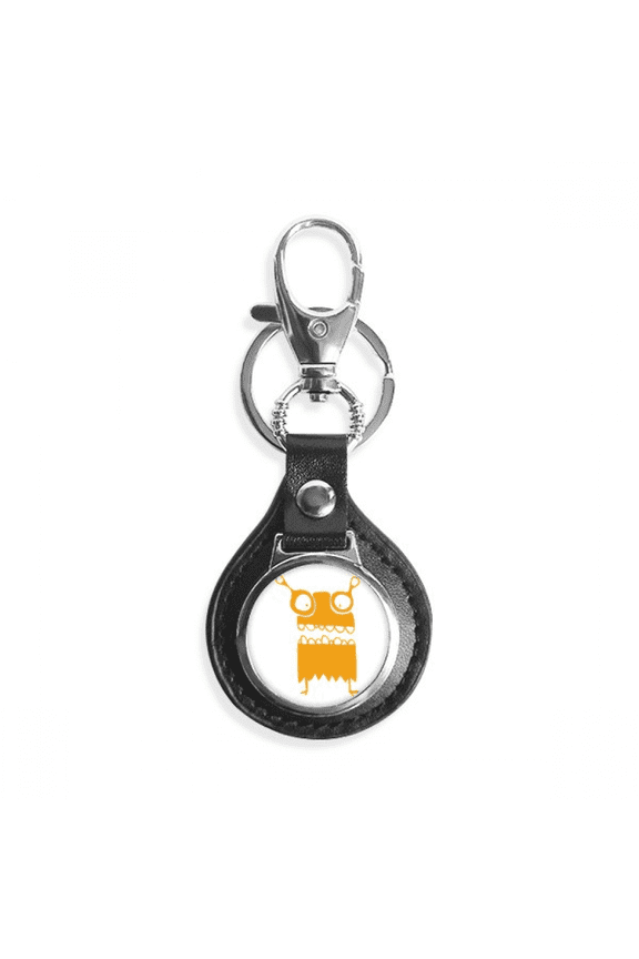 universe alien monster yellow creature key link chain keyholder finder hook metal