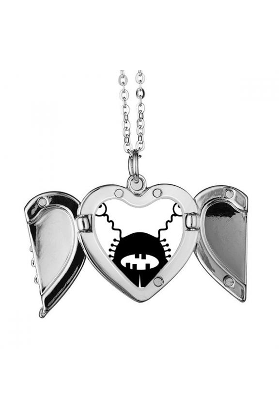 universe and alien alien sketch angel wings necklpendant fashion