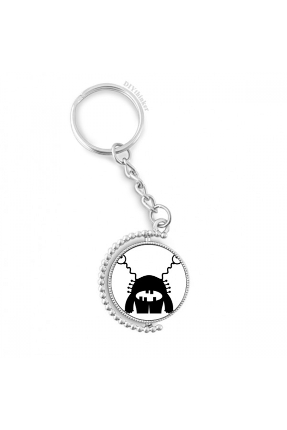 universe and alien alien sketch rotatable keyholder disc accessories chain clip