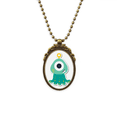 thumbnail image 1 of universe and alien cyclops monster antique necklace vintage bead pendant keychain, 1 of 3