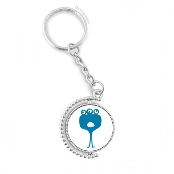universe and alien monster rotatable keyholder disc accessories chain clip