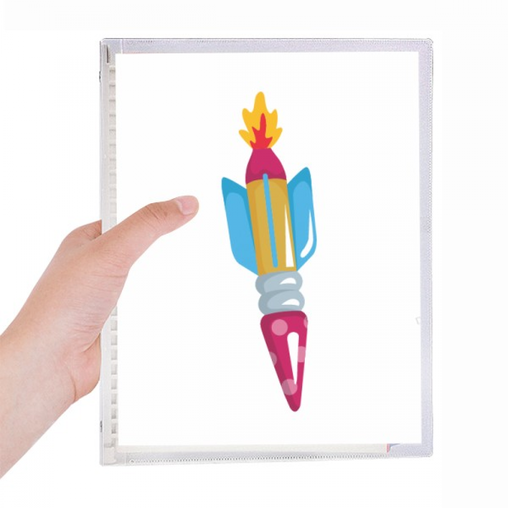 universe and alien rocket notebook loose diary refillable journal statiry
