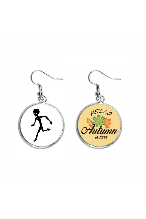 universe and alien running alien earring dangle autumn earring jewelry