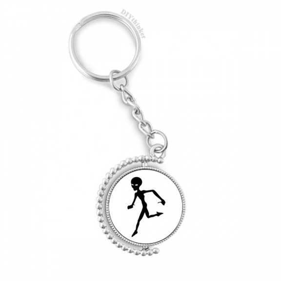 universe and alien running alien rotatable keyholder disc accessories chain clip