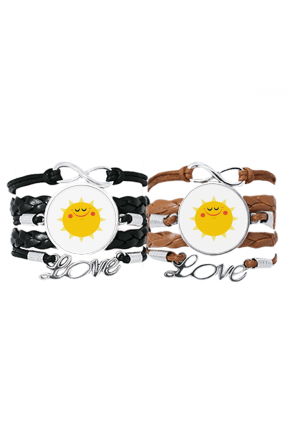 universe and alien sling sun bracelet hand strap leather wristband double set