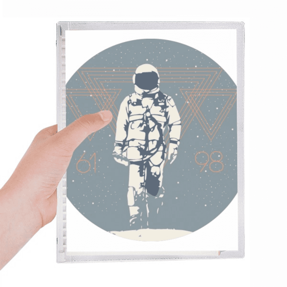 universe and alien spaceman notebook loose diary refillable journal statiry