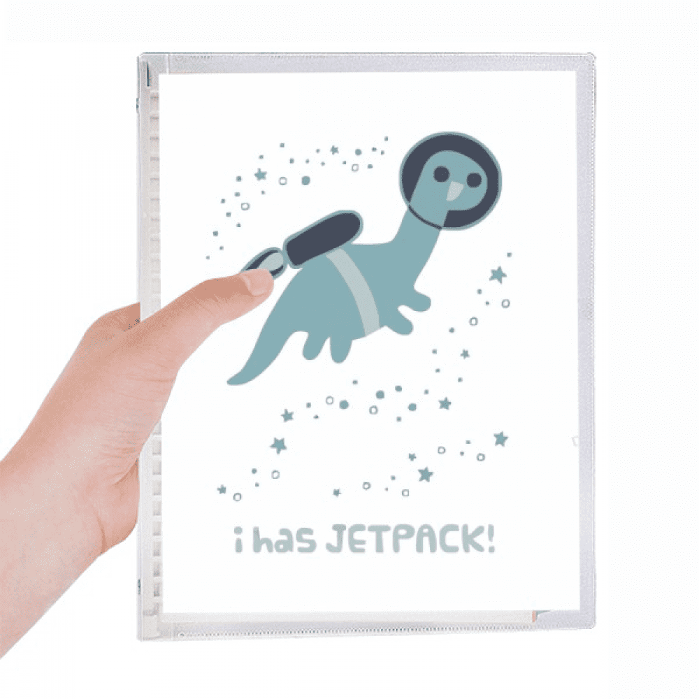 universe and alien spacewalk notebook loose diary refillable journal statiry