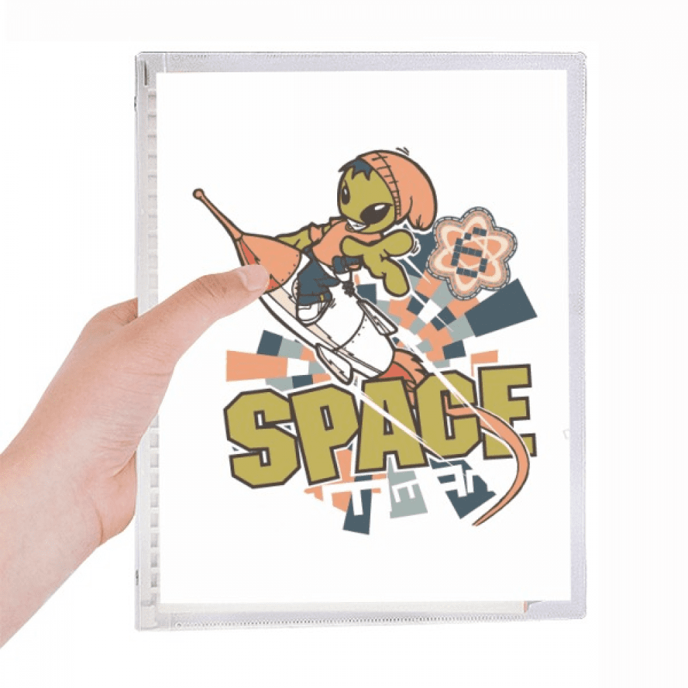 universe and alien spacewalk notebook loose diary refillable journal statiry