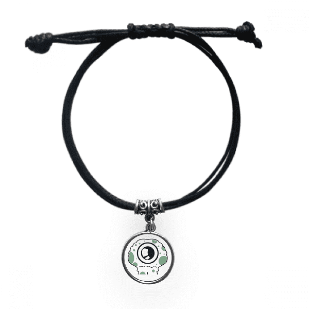 universe and alien spotted alien bracelet leather wristband black ...