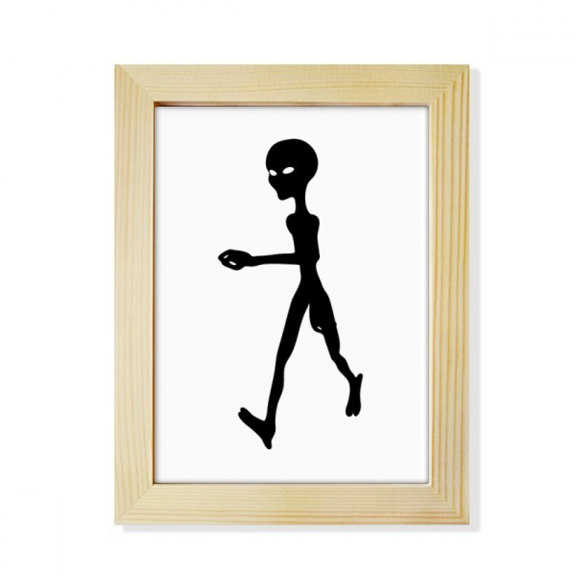universe and spwalking alien desktop adorn photo frame display art painting wooden