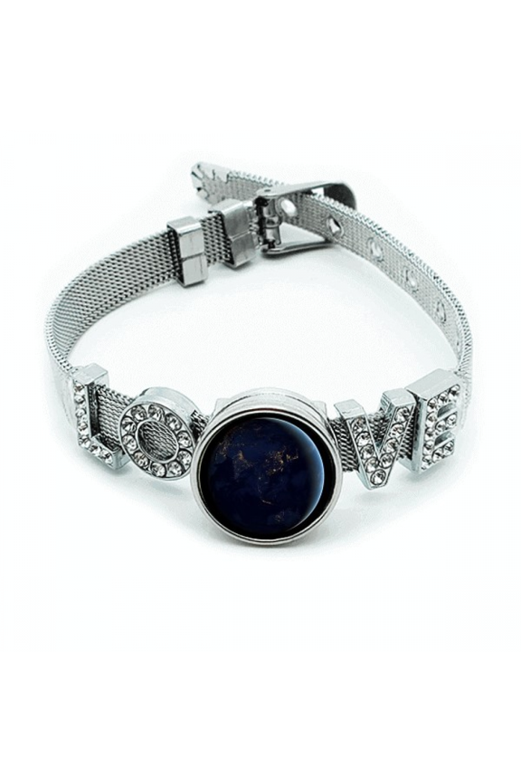 universe spblue planet earth bracelet wristband crystal love adjustable bangle
