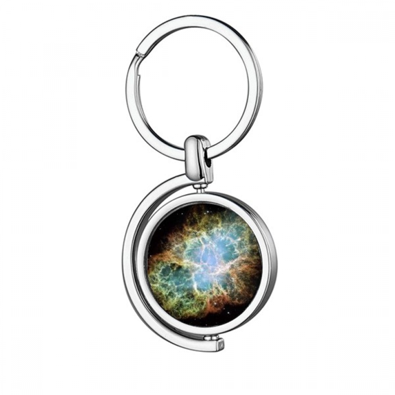 universe spmystery nebula rotating keychain metal keyring holder