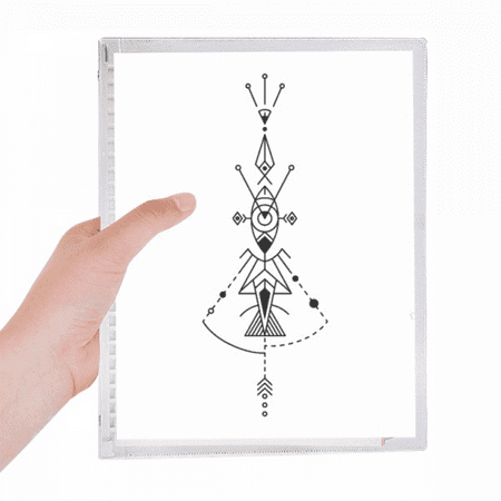 universe symbol totem pattern alien notebook loose diary refillable journal statiry