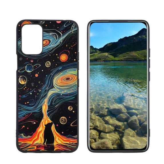 universe-with-colorful-1 Phone Case, Designed for LG K52 Case Soft Silicon for women girls boys wife gift,Shockproof Phone Cover