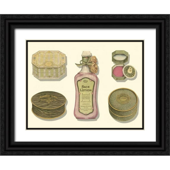 unknown 14x12 Black Ornate Wood Framed with Double Matting Museum Art Print Titled - Vintage Boudoir III