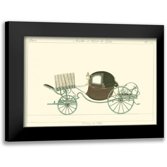 unknown 24x17 Black Modern Framed Museum Art Print Titled - Antique Carriage IV