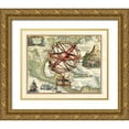 thumbnail image 1 of unknown 32x26 Gold Ornate Wood Framed with Double Matting Museum Art Print Titled - Nova Hispania, 1 of 4