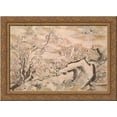 thumbnail image 1 of unknown title 24x20 Gold Ornate Wood Framed Canvas Art by no Taiga, Ike, 1 of 2