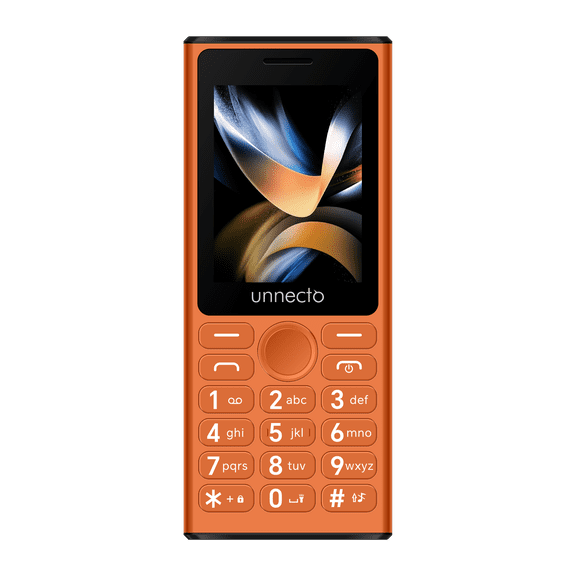 unnecto Bolt F1 | Dual SIM | 4G/LTE | Unlocked | Bluetooth | 2.4 Screen | Large Keypad | International Version | Orange