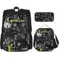 thumbnail image 1 of unspeakable Cartoon Backpack Kawaii Anime Coralines 3 Pcs Backpacks Set with Thermal Insulated Lunch Tote Purse Pencil Case Multifunctional Laptop Daypack Travel Bag, Lunch Box, Pencil Case, 1 of 5