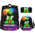 thumbnail image 1 of unspeakable Game Backpack Kawaii Anime Game Unspeakables 3 Pcs Backpacks Set with Thermal Insulated Lunch Tote Purse Pencil Case Multifunctional Laptop Daypack Travel Bag, Lunch Box, Pencil Case, 1 of 5