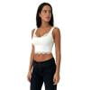 uobin Women's Y2K Lace Tank Top Summer Square Neck Backless Crop Sexy Top Cute Sleeveless Wide Strap Slim Fit Camisole