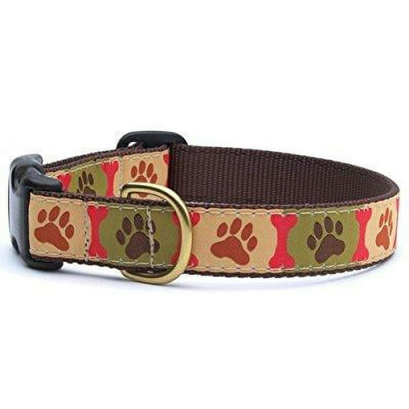 up country pawprints dog collar - xs