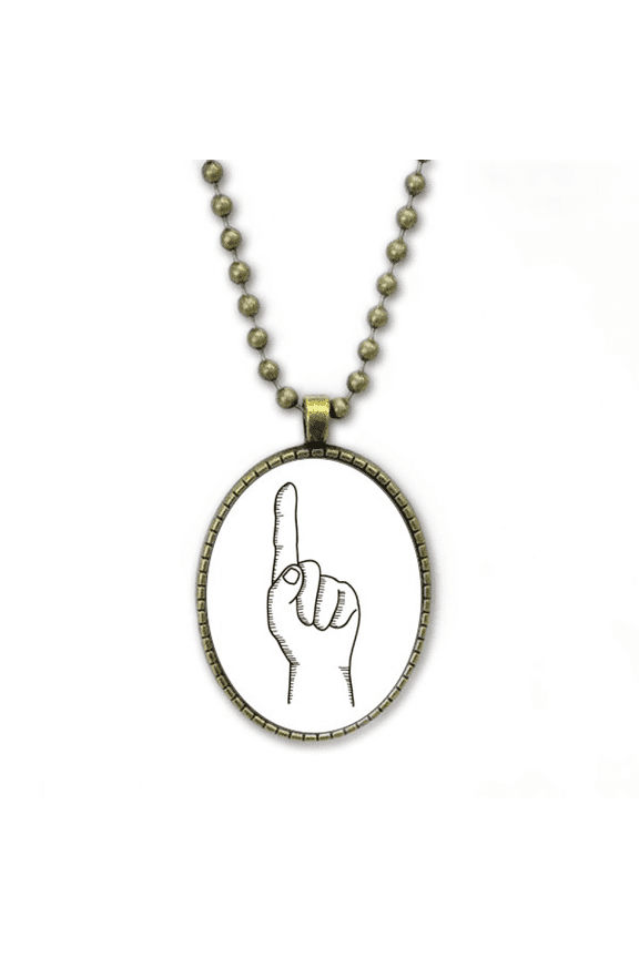 up gesture line drawing pattern necklace vintage chain bead pendant jewelry collection