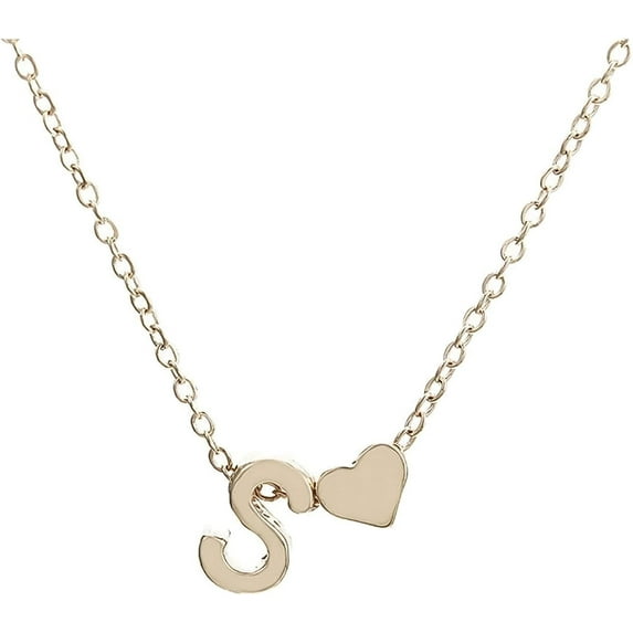up to 55% off Gold Heart Initial Necklace for Women, Valentines Day Gifts for Women Heart Initial A-Z Necklace Pendant Birthday Gift