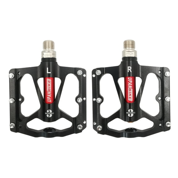 upanbike Mountain Bike Pedals Aluminum MTB Flat Pedals, Black