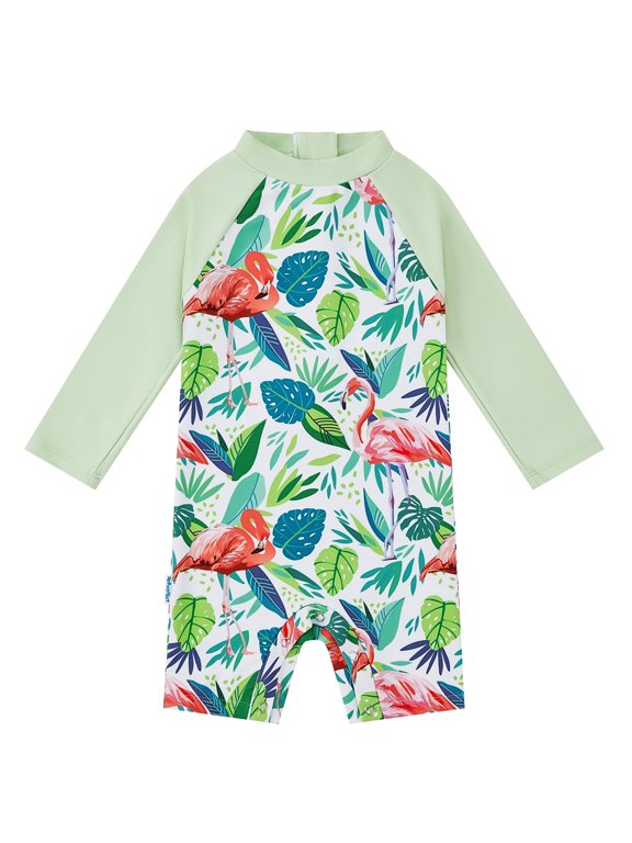 Baby Boys/Girls Swimsuit with Snap Bottom UPF 50+ Toddler One Piece Swimwear 3-6 Months