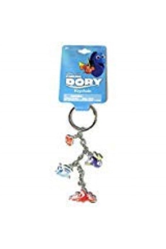 finding dory printed metal 4 charm dangle keychain