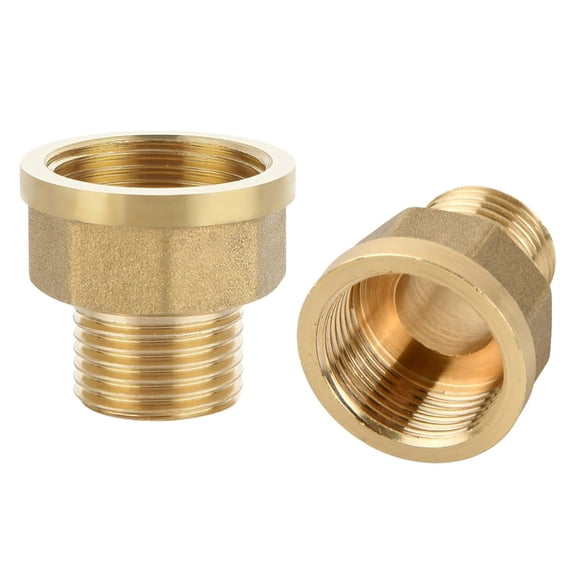 upgrades 1/2 Inch to 3/4 Inch Threaded Adapter with EPDM Seals Brass Pipe Reducers 2pcs for Plumbing connection