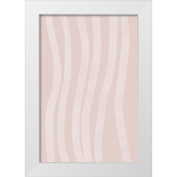 uplusmestudio 11x14 White Modern Wood Framed Museum Art Print Titled - Simple Lines No 1