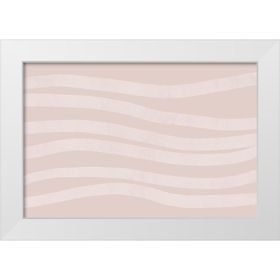 uplusmestudio 32x23 White Modern Wood Framed Museum Art Print Titled - Simple Lines No 1