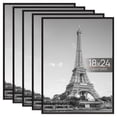thumbnail image 1 of upsimples 5 Pack Poster Frames, 18 x 24 Plastic Picture Frame for Horizontal or Vertical Wall Mounting, Black, 1 of 9