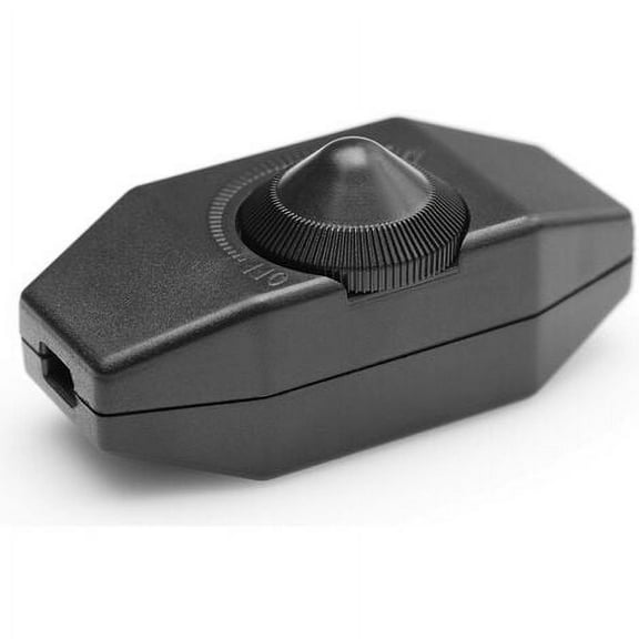 urban design 1-60W Dimmable LED Dimmer (Rotary Dimmer) LED Dimmable, On/Off, 220-230V, CE In-Line Switch, Black