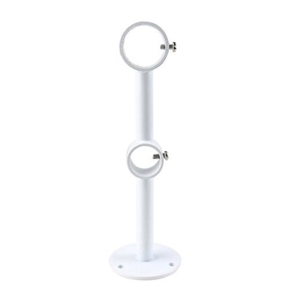 Urbanest Double Curtain Rod Bracket – Non-Adjustable Wall&Ceiling Mount Drapery Hardware for 1" and 3/4" Curtain Rods, Heavy-Duty Metal, Glossy White