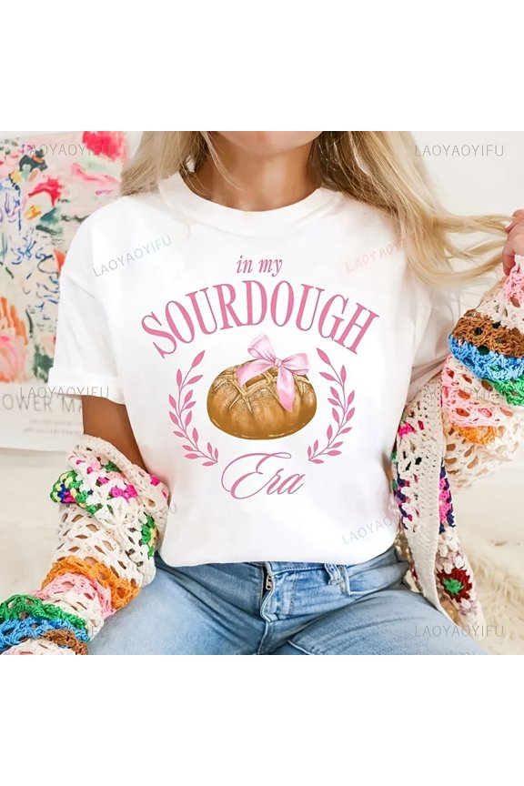 urdough Era Coquette urdough Baker Club Cotton T-S1Hirt Mom urdough Loving Mothers Day Gift Pink B1Ows6
