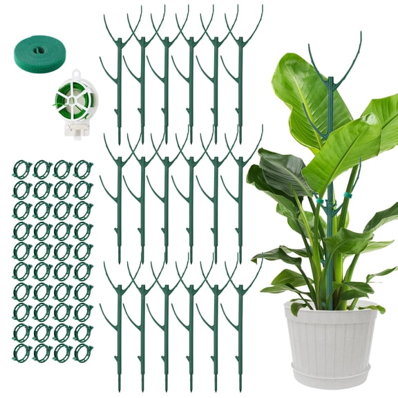 urorentea 18Pack Stackable Monstera Plant Support ,Climbing Plant Support Structures,Plant Stakes for Indoor and Outdoor Plants Use,Plant Holder Stick Moss Pole for Support Tall Potted Plants