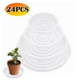 thumbnail image 1 of urorentea 24Pcs Clear Plant Saucer, 6 8 10 12inch Round Plant Pot Saucers, Plastic Plant Drip Trays, Flower Pot Saucers for Indoor Outdoor Garden Plants, 1 of 7