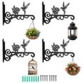 thumbnail image 1 of urorentea 4 Pack Hanging Plant Brackets, 10 inch Wall Hooks Metal Plant Hangers for Indoor & Outdoor, Heavy Duty Plant Hooks for Hanging Plants, Bird Feeder, Wind Chime, Lantern, 1 of 7