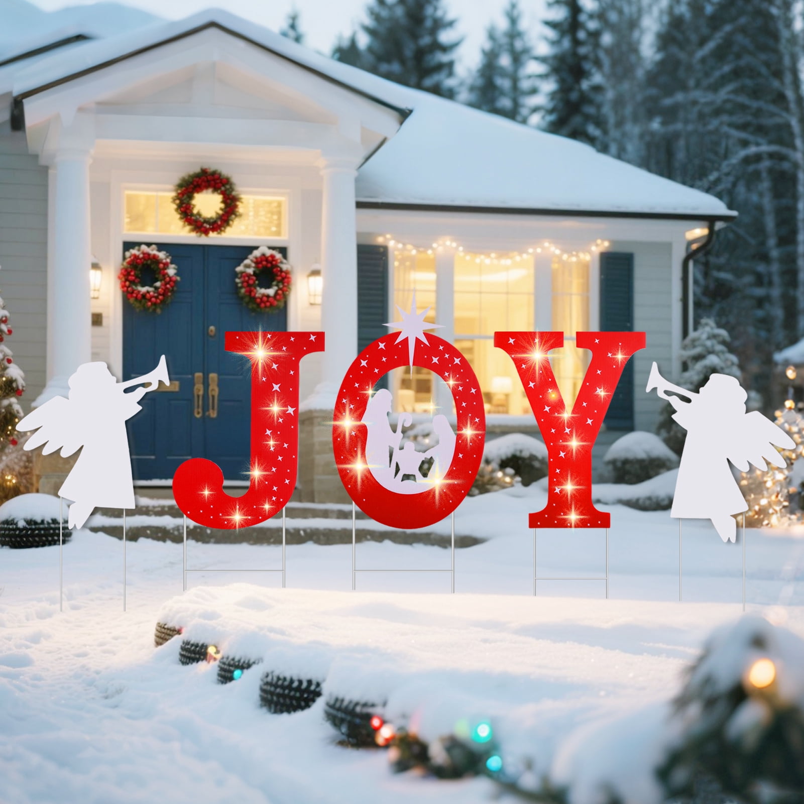 Lighted Christmas Yard Signs