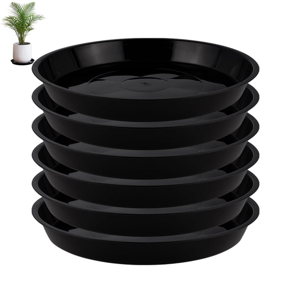 urorentea 6 Pack 18 inch Extra Large Plant Saucers, Heavy Duty Durable Plastic Plant Pot Trays, Flower Plant Pot Saucers Drip Tray for Indoors Outdoors
