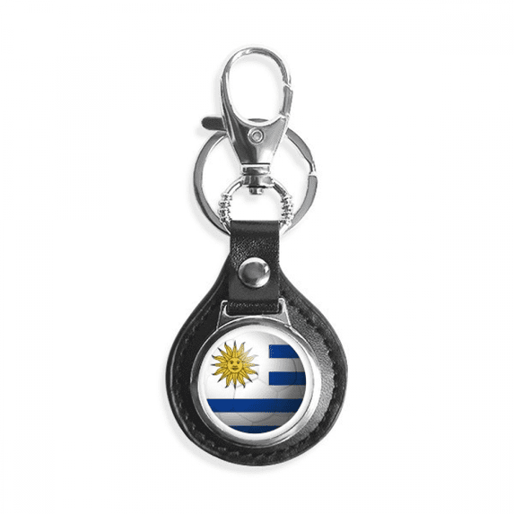 uruguay national flag soccer football key link chain keyholder finder hook metal