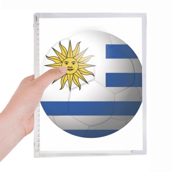 uruguay national flag soccer football notebook loose diary refillable journal statiry