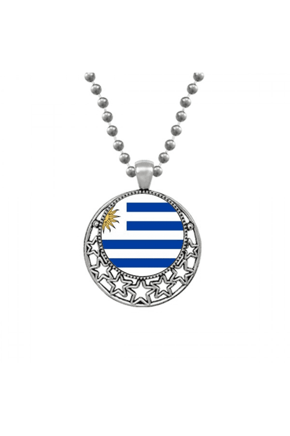 uruguay national flag south amecountry necklaces pendant retro moon stars jewelry